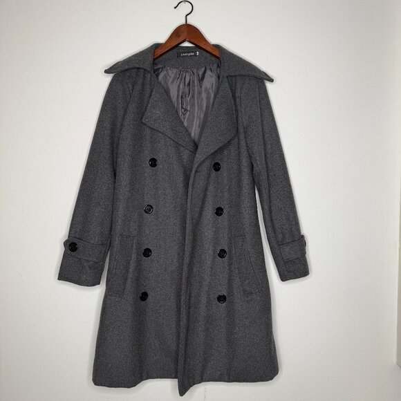 Zhanyibo Gray Peacoat - M - Picture 1 of 8